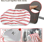 Masthome Extra Large Microfiber Mop for Floor Cleaning, 16“ Flat Mop with 5 Pad for Wet & Dry Use, Dust Mop for Hardwood Laminate Tile Ceramic, 1 Cleaning Scraper Included-Red