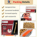 Deck Screws 2 Inch, 700 PCS Wood Screws #8 x 2, Exterior Epoxy Coated, Torx/Star Drive Head Screw, Rust Resistant, Construction Fence Screws, 2 Pcs T25 Star Bits Included, Yellow