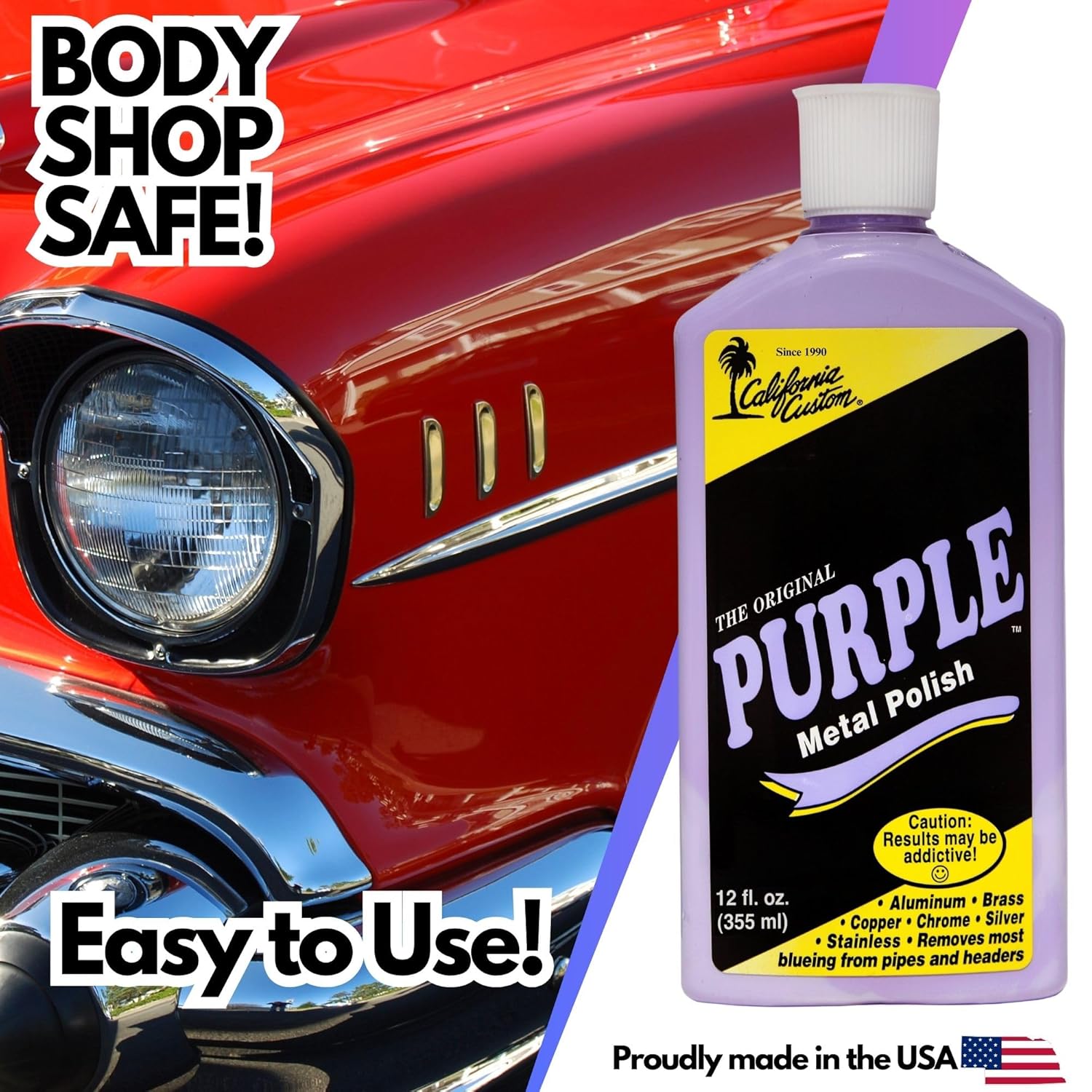 Products – The Original Purple Metal Polish, No Silicone, Body Shop Safe, Great for Aluminum, Brass, Copper, Chrome, Silver, Stainless and Gold, Made in The USA (6)