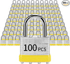 Padlocks with Same Key, LQYN 100 Pcs Laminated Keyed Padlock (1-9/16", 40mm), Keyed Alike Locks, Normal Shackle, for Storage Locker, Hasp Latch, Toolbox, Sheds