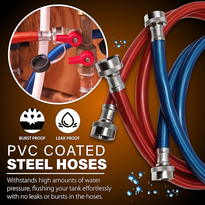 Chromex Tankless Water Heater Flush Kit with Concentrated Vinegar, Dilutes to 4 Gallons and 1/6HP Extra Strength Pump