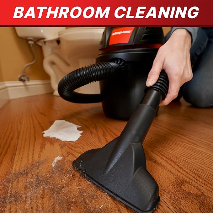 Shop-Vac 9303511 2.5 Gallon Wet Dry Vacuum, 2.5 Peak HP, 1.25 Inch Diameter x 4 Foot Hose, 12 Ft Cord Length, Wall Mounted, Includes Filters, Ideal for Jobsite, Garage, Car & Workshop