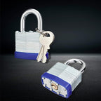 Lock Outdoor Padlocks, Laminated keyed Padlock, 1-9/16 in Wide Body, Padlock Set with Keys (24Pack)