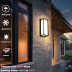 LED Smart Wall Sconces, 1Pack RGB Color Changing Outdoor Wall Light Fixtures, Exterior Lighting Fixtures via Tuya App Control, IP65 Waterproof Outside Light Fixtures for House Porch Yards