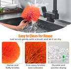 30FT Reach Cobweb Duster with Extension Pole,Spider Web Brush for Cleaning with 5-24FT Telescoping Pole,5-Stage Lightweight & Sturdy Telescopic Web Cobweb Duster Pole for Outdoor Indoor Use