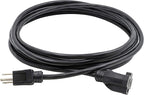Clear Power 8 ft Indoor/Outdoor Extension Cord 16/3 SJTW, Black, Water & Weather Resistant, Flame Retardant, 3 Prong Grounded Plug, CP10122