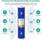 SimPure GAC Filter 20 x 4.5 inch Whole House Water Filter | Granular Activated Carbon Filter Replacement for DB20P, GAC-20BB, RFC20-BB (2 Pack)
