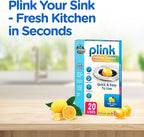 Compac Plink Garbage Disposal Cleaner and Deodorizer, Air Fresheners for Disposal, Lemon Scent, 20 Count