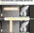 Aipsun Porch Wall Lights 59inch Long Strip Modern LED Outdoor Wall Light Fixture, 1 Pack White Wall Mount Lighting Sconce Exterior Lights Wall Sconce Long Linear Outside Lighting 3000K