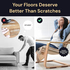 CasterMaster Anti Slip Furniture Pads Rectangular Rubber Caster Cups - 2 x 4 in Brown Pack of 4 - Non Slip Floor Protectors for Chairs & Hardwood Floors - Quiet Rubber Feet