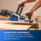 Kreg Rebel 20V Ionic Drive Pocket-Hole Joiner Kit - With 20V Blue Ion Charger & 2Ah Battery Pack - Precision Joinery Tool for Woodworking & Carpentry - Accessible Woodworking Tools - KPTBRB100A