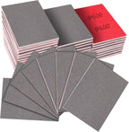 32PCS 600 Grit Sanding Sponge Set, 3x4 Inch Hook & Loop Wet Dry Sanding Pads for Wood, Metal, Auto Body - Foam Sanding Sponges for Furniture, Crafts, Drywall & Model Polishing