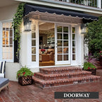 Darkaway Outdoor Porch Lights Wall Mount, Outdoor Light Fixtures Sconces Wall Lighting with Seeded Glass Waterproof Exterior Lights for Patio Yard House Hallway Doorway Garage(2 Pack, Black)