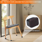 Ezprotekt 16 Pcs Rectangle Black Silicone Chair Leg Floor Protectors, Rectangle Felt Chair Leg Caps, Furniture Leg Covers Cups for Chair Table Desk, Anti- Scratches (Fit L :1.3-1.7", W: 0.6-0.9")