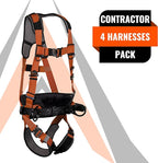 Malta Dynamics Warthog Comfort MAXX - Safety Harness for Construction – Fall Protection Equipment with Removable Belt and Lumbar Support, Side D-Rings, and Padding, OSHA & ANSI Compliant (L-XL)