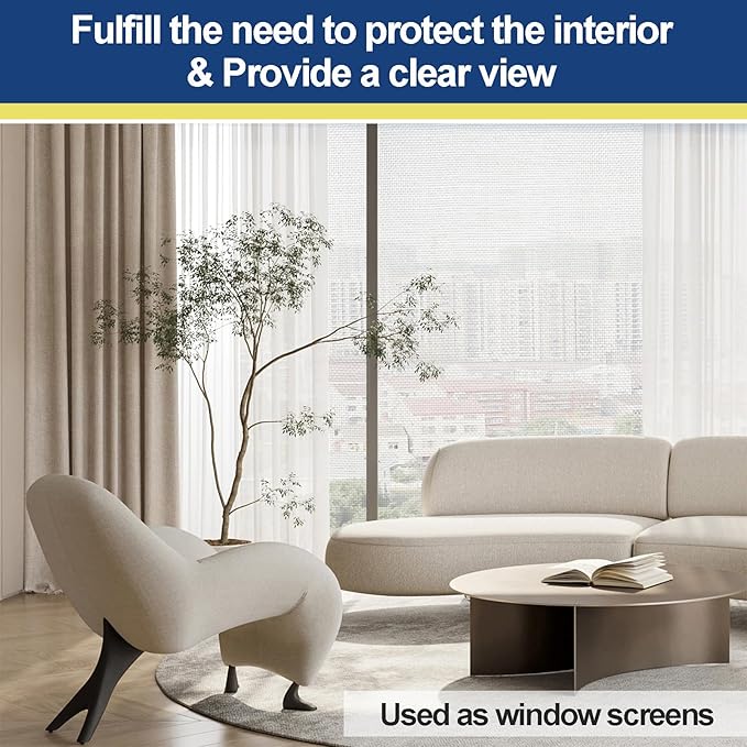 304 Stainless Steel Woven Wire Mesh 39.4in x 98ft Metal Window Screen Mesh Roll Security Mesh Roll for Door Screen/Patio Screen/Cabinets Mesh 20 Mesh 0.15mm Wire Dia (Silver, 39.4inch x 98 Feet)