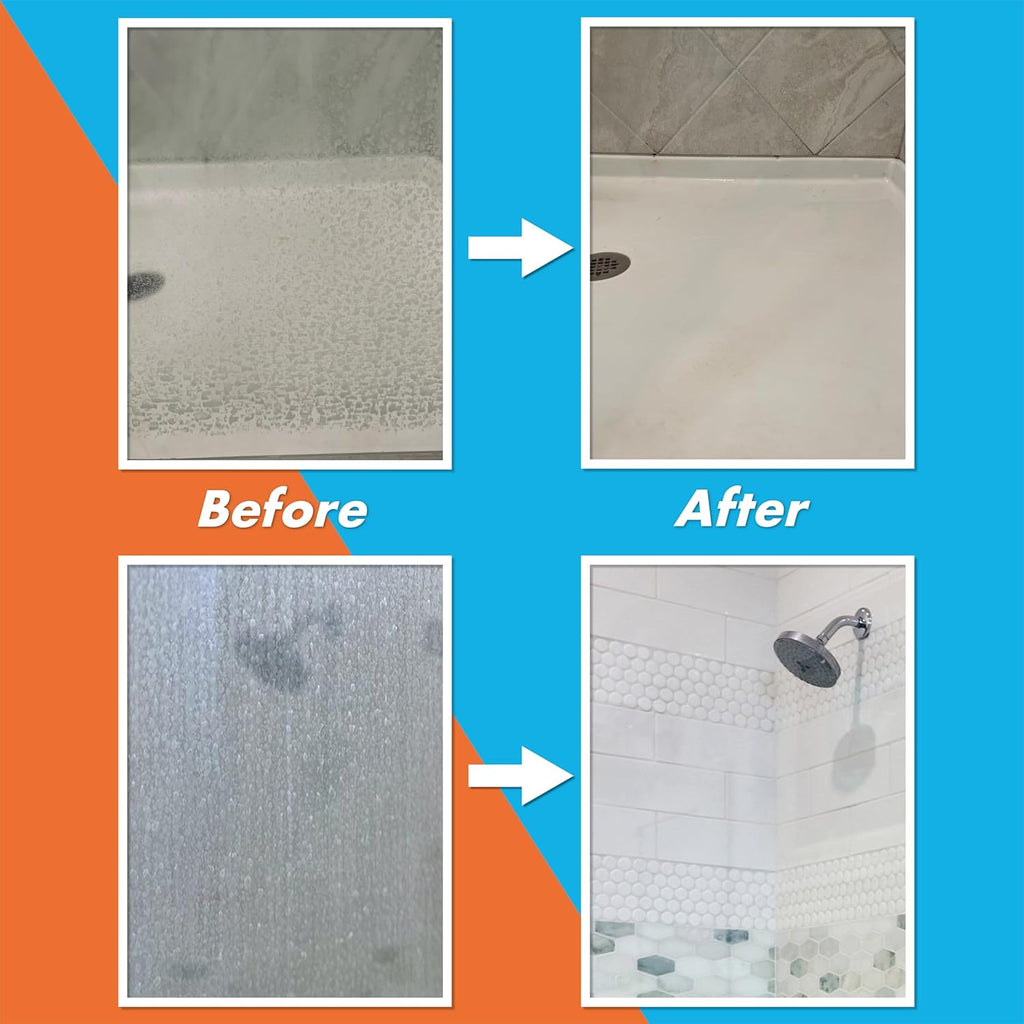 ShineSafe Hard Water Stain Remover – Professional-Grade Calcium Lime Rust Cleaner for Glass, Shower, Tub, Sink – Bleach-Free – 32 Fl Oz