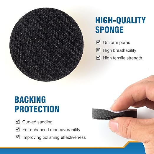 S SATC 2 Inch Hook and Loop Sanding Pad for Sanding Disc with 1/4 Inches Drill Sanding Attachment and Foam Sanding Pads for Polish Wood Metal Glass