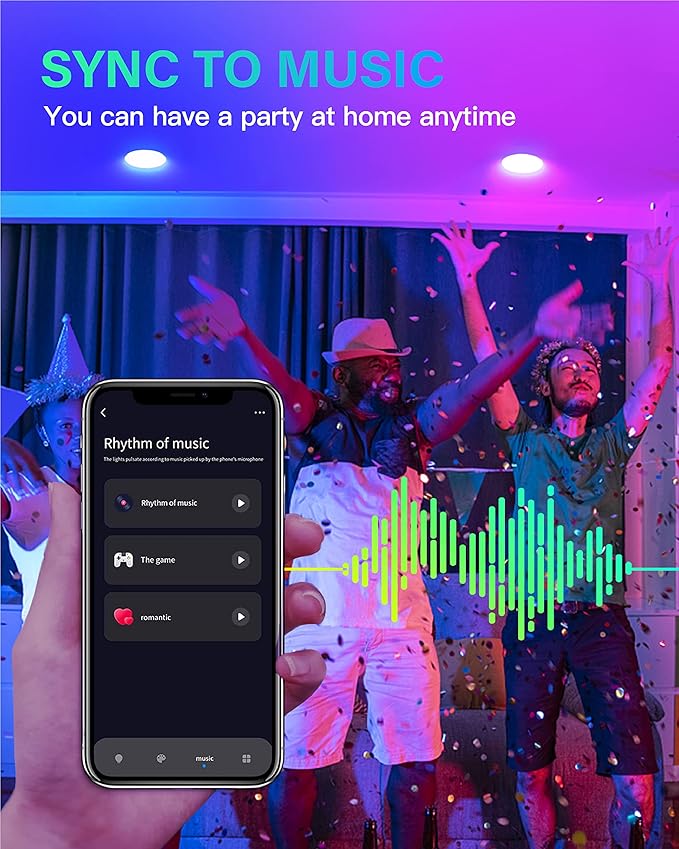 12 Pack Smart Recessed Lighting 4 Inch, Ultra-Thin LED Recessed Lighting 9W 700LM Smart Downlight with Junction Box, Compatible with Alexa/Google Assistant - ETL and Energy Star Certified