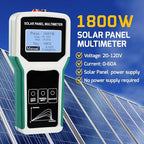 1800W Solar Panel Tester Photovoltaic Multimeter with Smart MPPT Detection for Solar PV Panel Data & Troubleshoot Measures, 24V | 48V | 120V Systems Overload Protection for PV Systems, Data Analysis