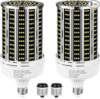250W 2 pack LED Corn Light Bulb,(2500W Equivalent )Commercial Grade 36500LM DayLight 5000K E26/E39 Medium Mogul Base LED Lamp,Large Area Lights For Outdoor Indoor Garage Warehouse Factory Bay Light
