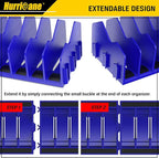 HURRICANE Plier Organizer Rack, 10-Slot Pliers Cutters Rack with Non-Slip Rubber Base, Tool Organizer, Tool Drawer Toolbox torage, Blue, Extendable Design, Fit 3” H, 1 Pack