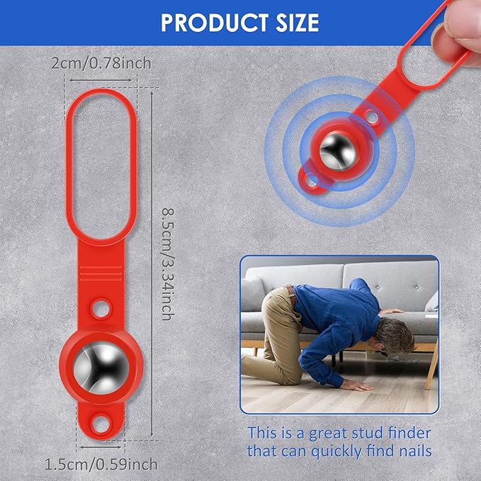 4Pcs 52300 Magnetic Stud Finder, 27 Pounds Of Pull Power Studball, No Batteries Magnet Stud Finder Wall Scanner Detect Nails, Screws, Metal Through 5/8" Drywall or 3/4" Plywood Paneling