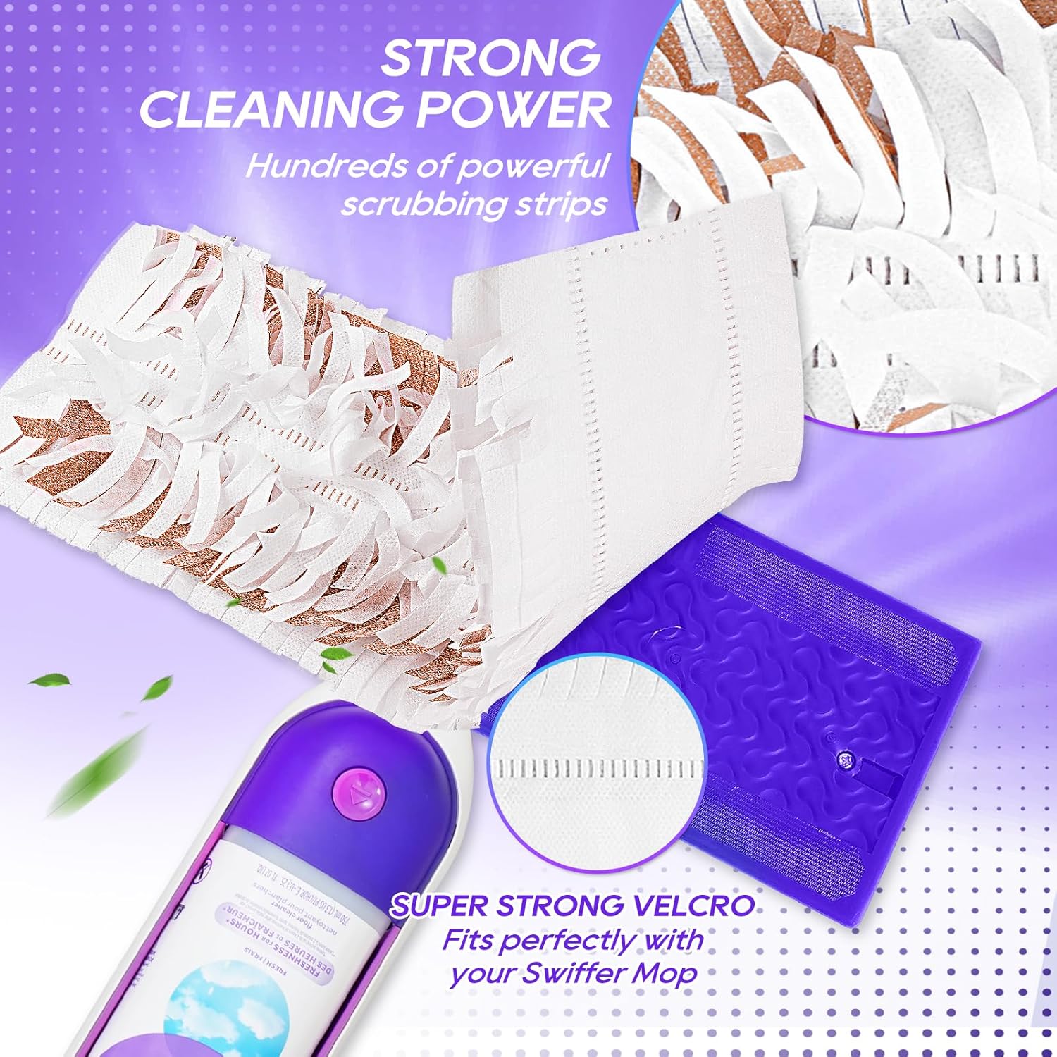 20 Count Power Mop Pads Compatible with Swiffer Power Mop, Disposable Power Mop Refills, PowerMop Wood Mopping Pad Refills for Floor Cleaning