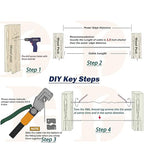 10 Pairs Left&Right Handed Thread Lag Screws for 1/8" Decking Cable Railing Kit/Hardware, Non-Turnbuckle System, Silver