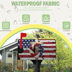 4th of July Patriotic Mailbox Cover Magnetic American Flag Independence Day Mailbox Covers Standard Size 21 x 18 in Blue Red Stars Wreath Post Box Wraps for Garden Yard Decor