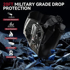 ARCCAPTAIN Welding Helmet Auto Darkening, 1/1/1/1 True Color Welding Hood, 4 Arc Sensor 1/25000s Response Time Solar Powered Weld Hood Helmet, HSH-S800-Warrior