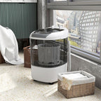 Giantex Portable Mini Washing Machine, 5.5 lbs Capacity Small Compact Laundry Washer with Spin Tub & Drain Hose, Semi-automatic Washer Machine for Apartment Dorms RV Home (Grey)