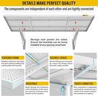 4Pack 1.64x4ft Adjustable Metal Garage Wall Shelving Heavy Duty Garage Storage Shelf Wall Mounted White