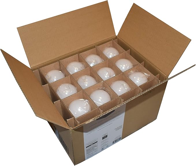 Amazon Basics A19 LED Light Bulb, 60 Watt Equivalent, Energy Efficient 9W, E26 Standard Base, Soft White 2700K, Non-Dimmable, 10,000 Hour Lifetime, 24-Pack