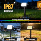 Solar Spot Lights Outdoor, [6 pack/118 LED] 4 Modes Auto On/Off Solar Landscape Spotlights, Ip67 Waterproof Solor Powered Pathway Lights for Outside Yard Garden Walkway Tree Patio (Cool White)