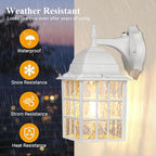 Dusk to Dawn Outdoor Lighting Fixtures - Sensor Exterior Lights, White Porch Lights, Waterproof Wall Lanterns for Garage, Front Door