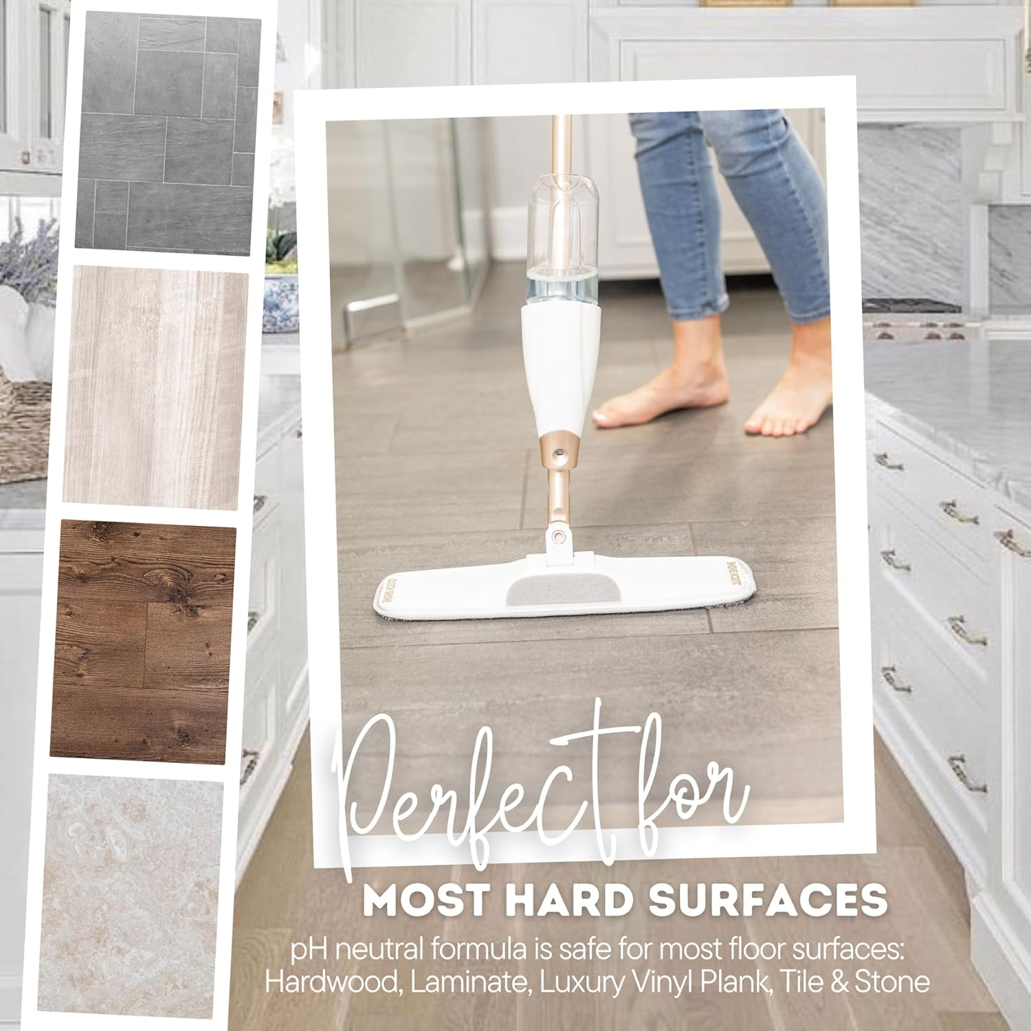 Quick Shine Hardwood Floor Cleaner 27oz, 2Pk| Use in Spray & Vac Mops| Removes Dirt & Scuff Marks| Ready-to-Use, Streak Free, No Rinse| Safer Choice Cleaner| Perfect for Gentle and Effective Cleaning