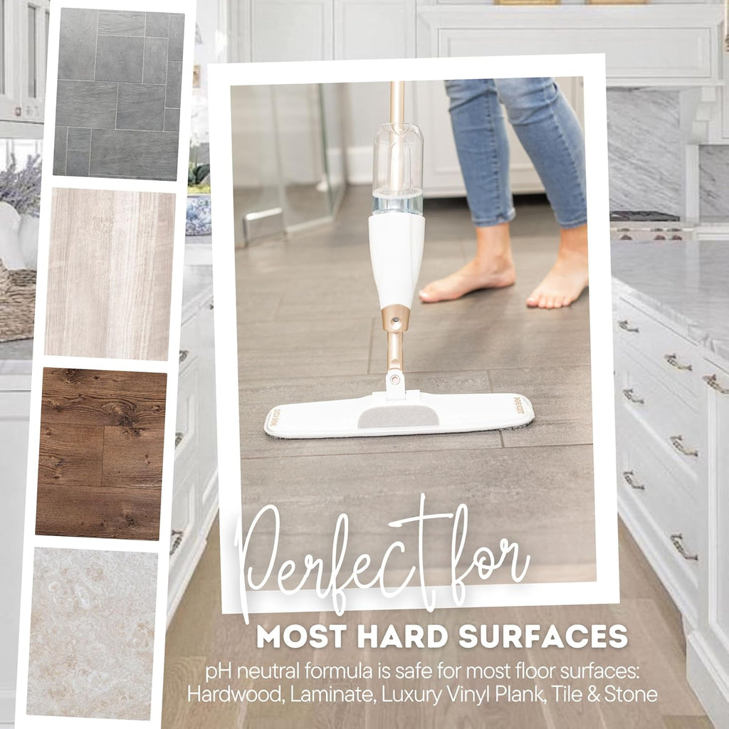 Quick Shine Hardwood Floor Cleaner 27oz| Use in Spray & Vac Mops| Removes Dirt & Scuff Marks| Ready-to-Use, Streak Free, No Rinse| Safer Choice Cleaner| Perfect for Gentle and Effective Cleaning