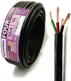 NATIONAL Wire & Cable – 12 AWG 4-Conductor Premium Copper Wire, 50 ft, Stranded | Made in USA, Heavy-Duty Flexible Jacket | Automotive, Solar, Home, RV, Indoor and Outdoor Use