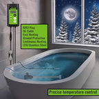 1800W Submersible Hot Tub & Pool Portable Electric immersion Water Heater with Temp Control & GFCI for Swimming Pools, Baptistry, above ground pool, inflatable pool, spa tub, baptism pool