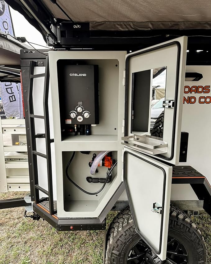 GASLAND 6L 1.58GPM Portable Propane Tankless Water Heater with 1.6 GPM Water Pump and 1/2" Twist-On Pipe Strainer