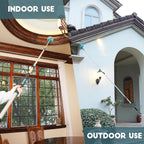 20 Feet High Reach Cobweb Duster with 5-12Ft Extension Pole, Webster Cobweb Duster with 3-Stage Telescopic Aluminum Pole, Spider Web Brush for Outdoor & Indoor Cleaning - Soft Bristles.