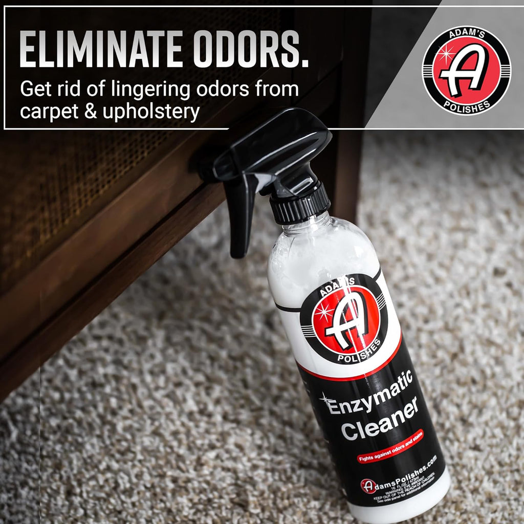 Adam's Polishes Enzymatic Cleaner 16oz - Eliminate Stains & Odors From Extreme Bio-Based Messes - Water-Based, Non-Toxic All Purpose Interior Cleaner - Safe On All Surfaces In Your Home or Vehicle