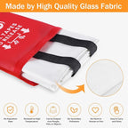 Emergency Fire Blanket for Home Kitchen - KANHIRO Fiberglass Fire Suppression Blanket Great for School, Fireplace, Grill, Car, Office, Warehouse (10 Pack, 39 in X 39 in)