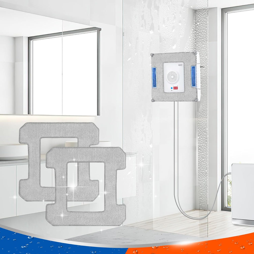 8 Count Cleaning Rag Compatible with Ecovacs Winbot W2 Omni, W1, W1 Pro Window Vacuum Cleaner Robot, Washable Reusable W2 Omni Mop Cloth W1 Mop Pad Accessories