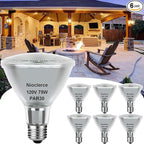 Halogen PAR30 Long Neck 75W 120V 800LM, 6 Pack High Output Halogen PAR30 Dimmable 2800K Warm White with E26 Base, Long Lifespan Long Neck Flood Light Bulb with CRI100 for Recessed Lighting