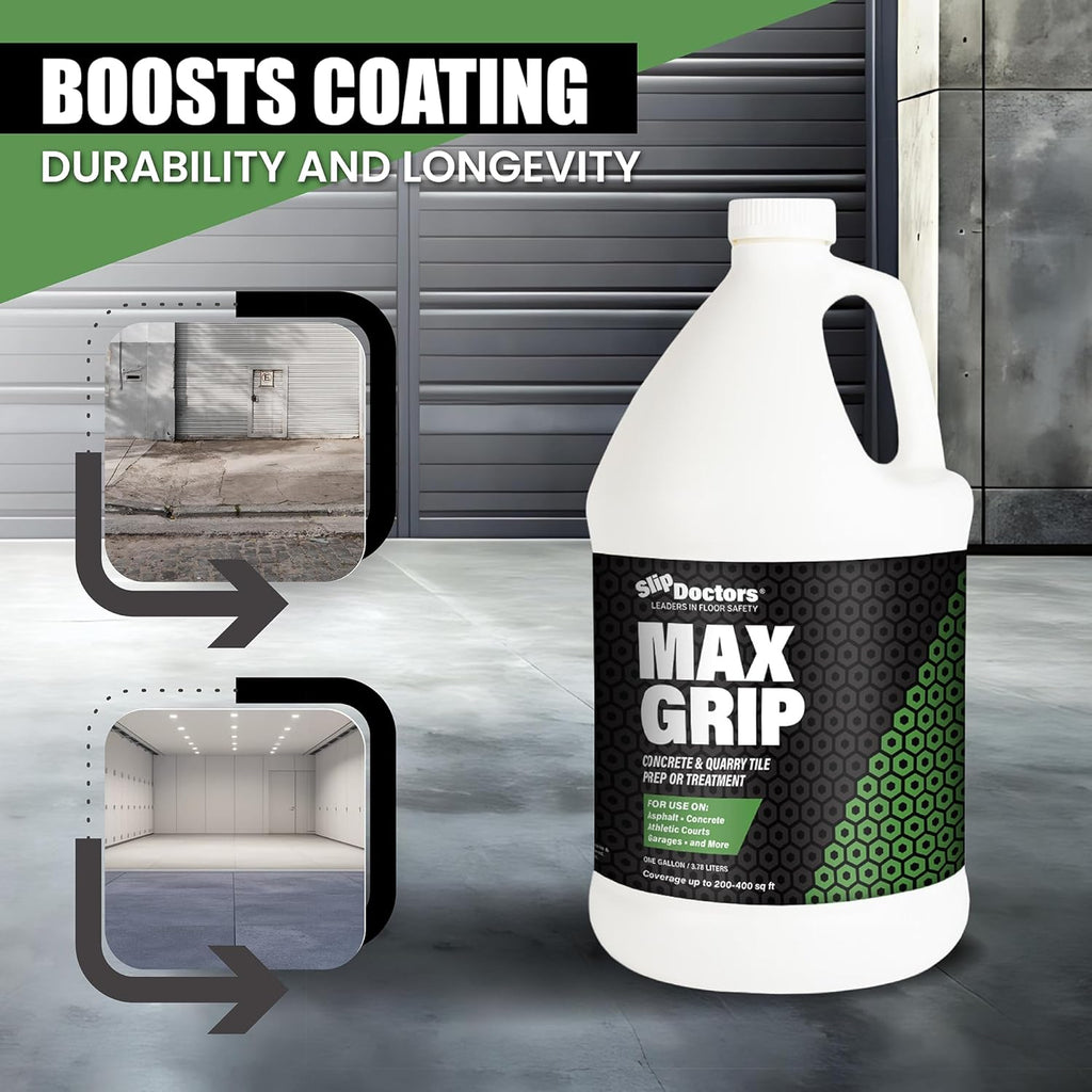 Max Grip Concrete Surface Preparation & Quarry Tile Treatment – Gallon | High-Performance Pre-Paint Etching Solution for Superior Adhesion & Durability