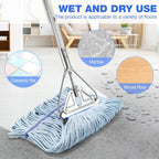 String Mop Heavy Duty for Floor Cleaning- Industrial Commercial Wet Mop with 59inch Mop Handle for Home,Garage,Office, Workshop, Warehouse Floor Cleaning