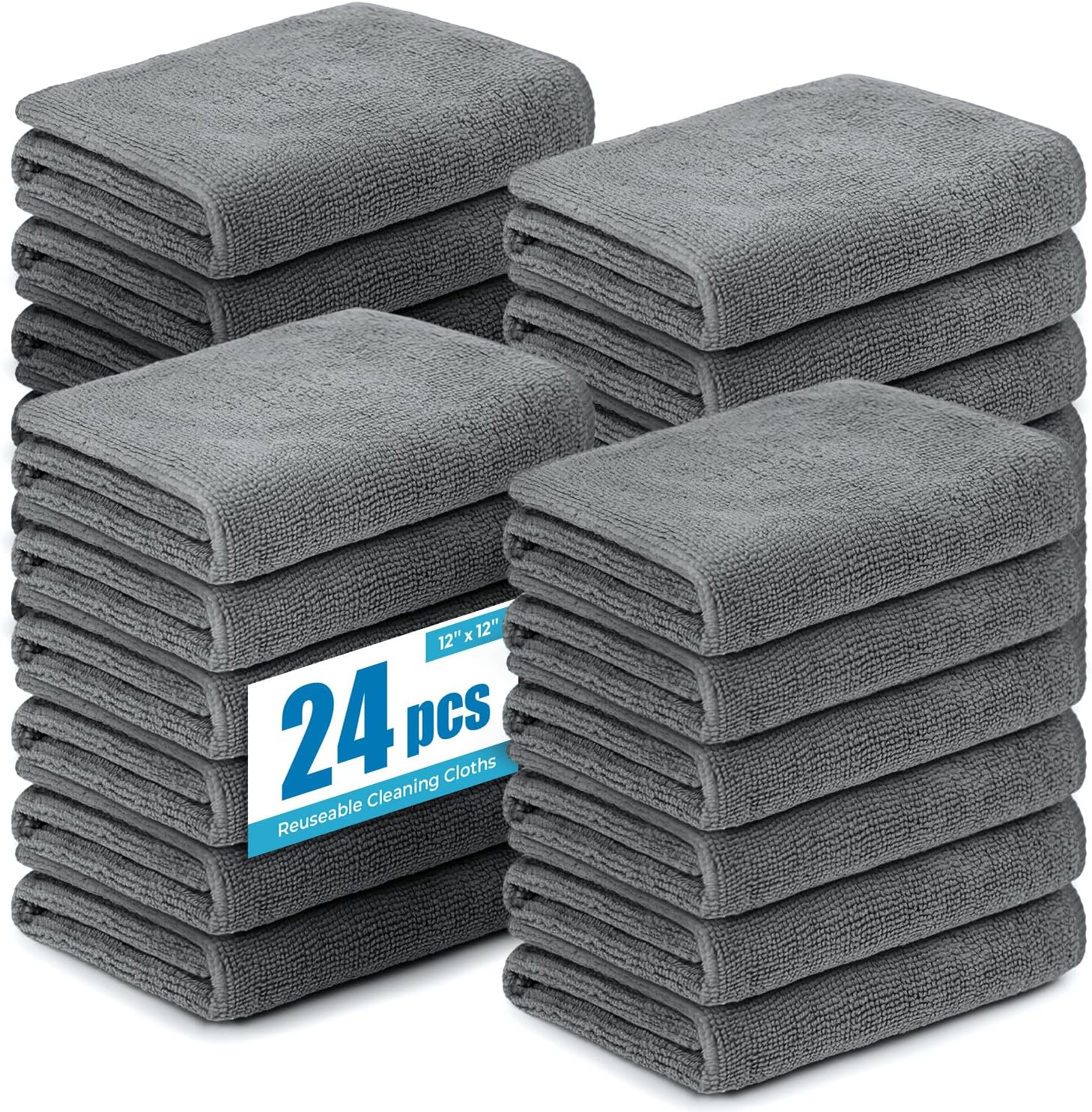 Microfiber Cloth Cleaning Towels (Grey)