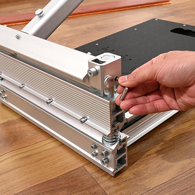 17mm Thick Upgrade Stability Heavy Laminate Floor Cutter,13" Professional Vinyl Flooring Cutter with 15°/30°/45°Adjustable Angle Settings,Cuts Laminate,LVP,LVT,SPC,WPC,Engineered Hardwood
